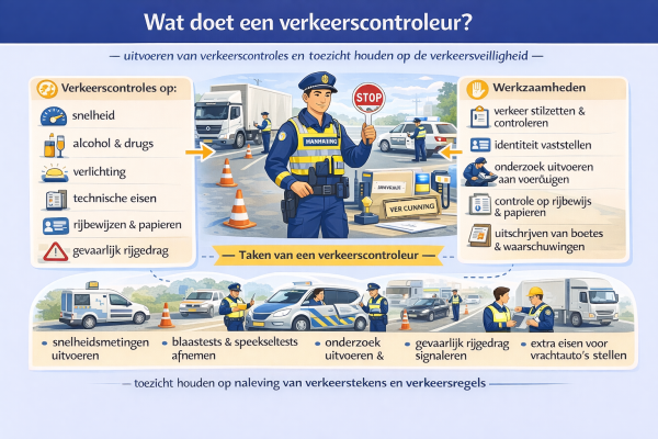 Alles over het beroep verkeerscontroleur Wat doet een verkeerscontroleur